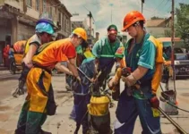 Trabalhadores da limpeza urbana